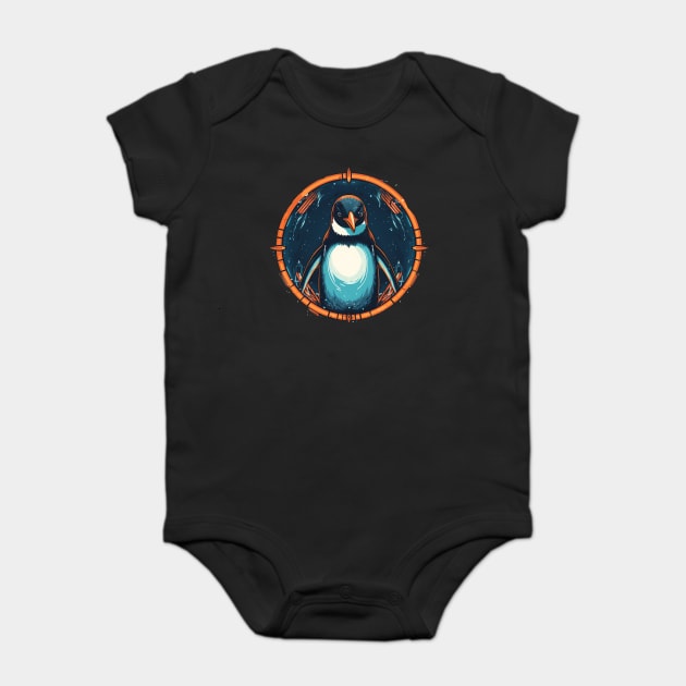 Penguin in Ornament , Love Penguins Baby Bodysuit by logiamerch